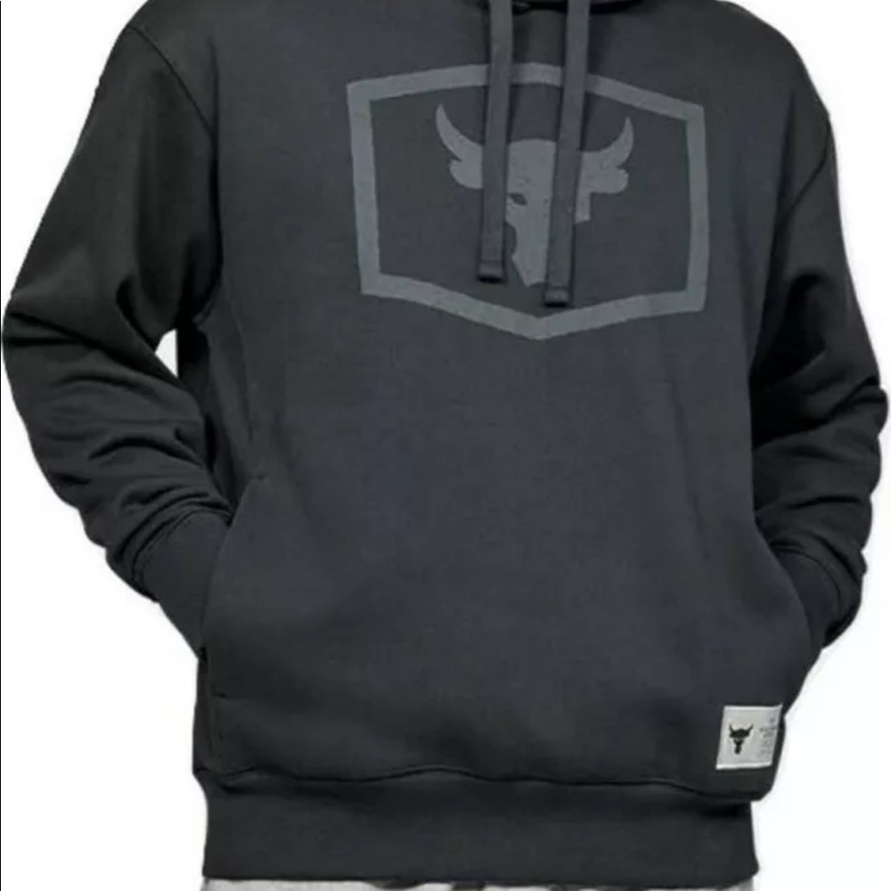 NWT Mens Under Armour Project Rock Black Hoodie - Picture 7 of 8